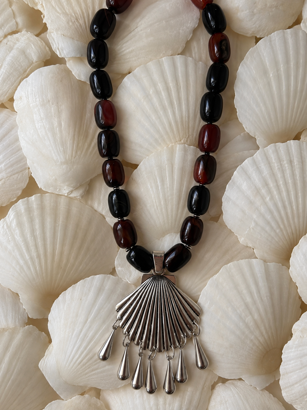 Todos Santos Silver Shell Necklace