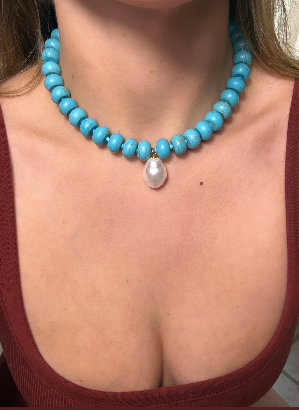 Santorini Pearl Necklace