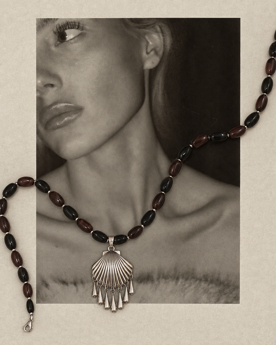 Todos Santos Silver Shell Necklace