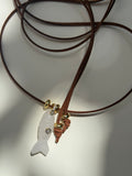 Formentera Blanc Fish Wrap Necklace