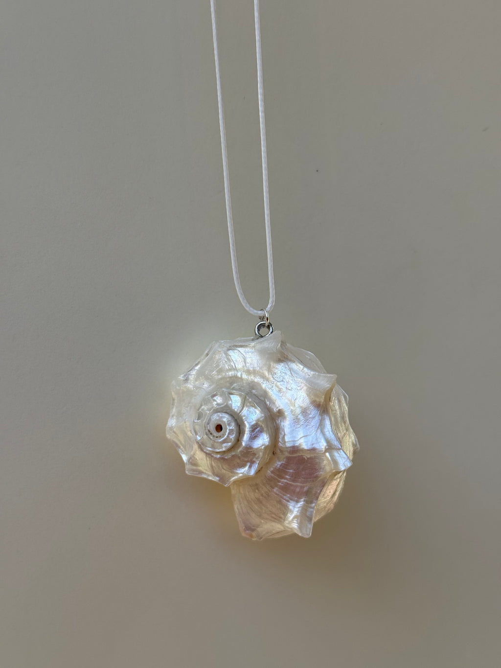 Cassis shell wrap necklace